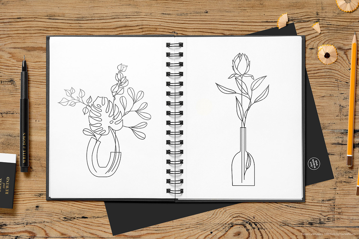 Big Set of Vector Floral Elements, a Decorative Illustration by FourLeafLover (Photo 14 of 18)