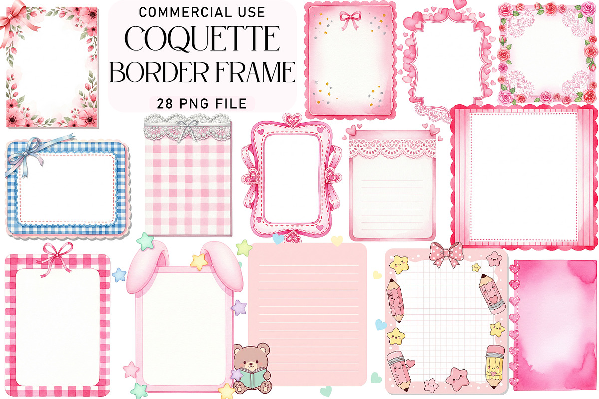 Border Frame Coquette, a Seasonal Illustration by Daily.Designs (Photo 1 of 5)