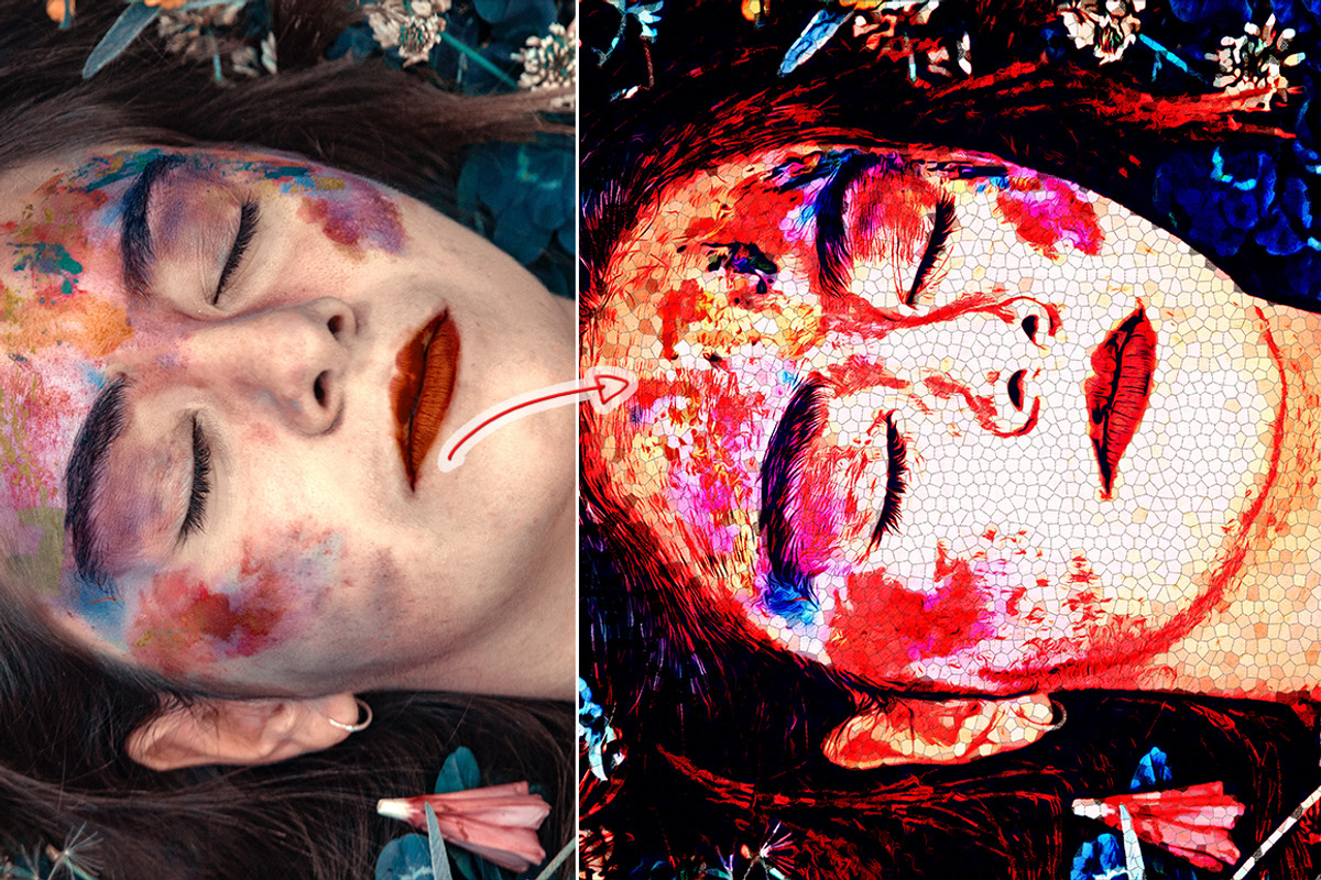 (50% OFF) Pixelate Oil Paint Action, an Action Add-On by Linspace (Photo 4 of 10)