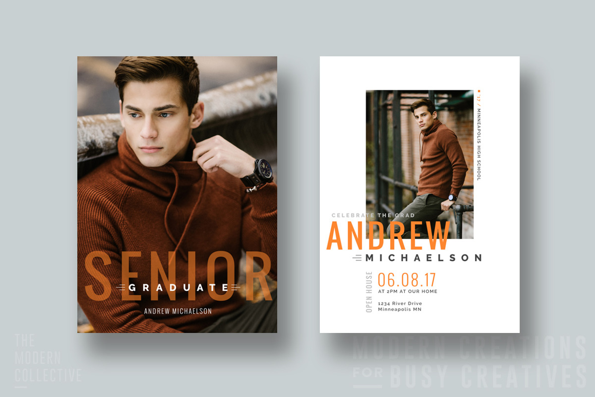 Graduation Card | Front Page Grad, a Card Template by The Modern Collective