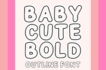 Baby Cute Bold Outline Font