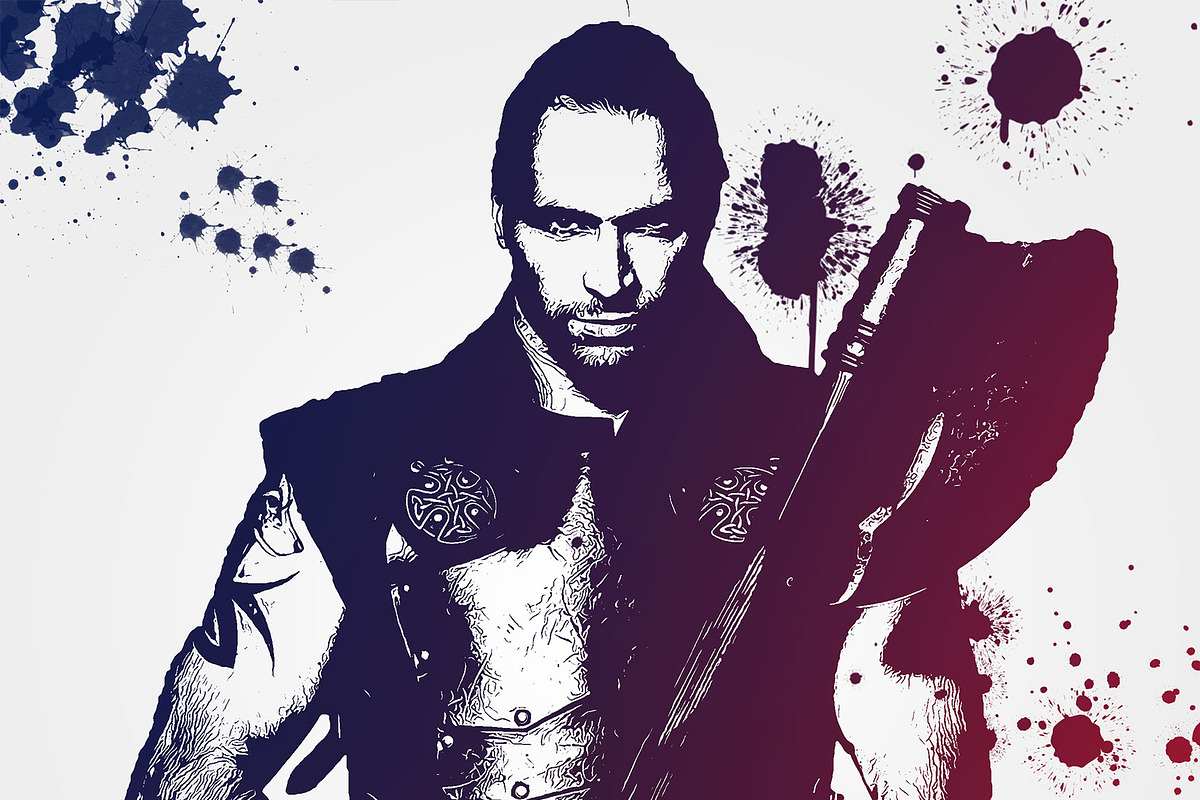 Vector Splash Photoshop Action, an Action Add-On by designvillage (Photo 7 of 15)