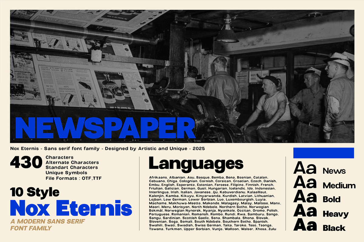 Nox Eternis - Sans serif font family, a Sans Serif Font by Artistic & Unique (Photo 7 of 15)