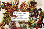 SURREAL WILD WEST FANTASIES CLIPART, a Person Illustration by Daring Digies (Thumbnail 1 of 10)