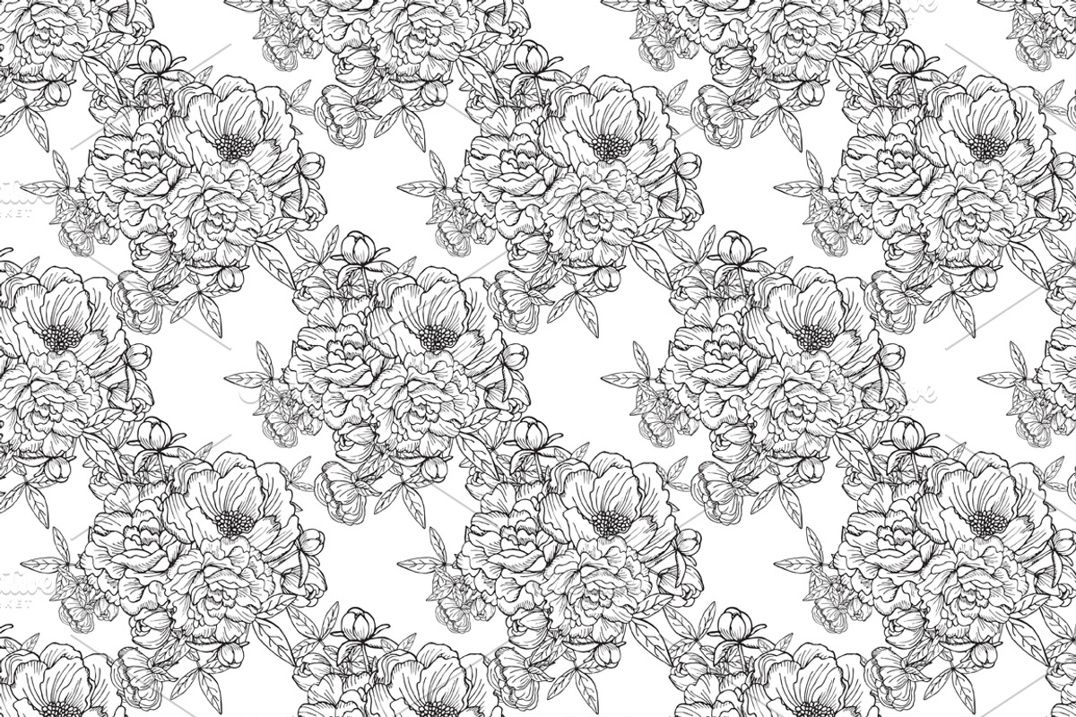 Peony Floral Card Templates, a Card Template by Sunset&Sea Design (Photo 2 of 2)