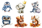 Cute Little Animal Clipart, Woodland, an Illustration by Watercolor design (Thumbnail 2 of 5)