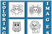 Kawaii Animals Coloring Pages, an Animal Illustration by Design Zone (Thumbnail 5 of 6)