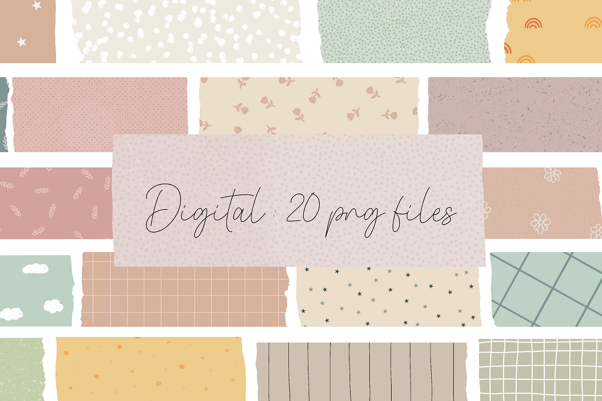 CUTE DIGITAL WASHI TAPE (PNG), a Graphic by Mstvisuals (Photo 3 of 4)