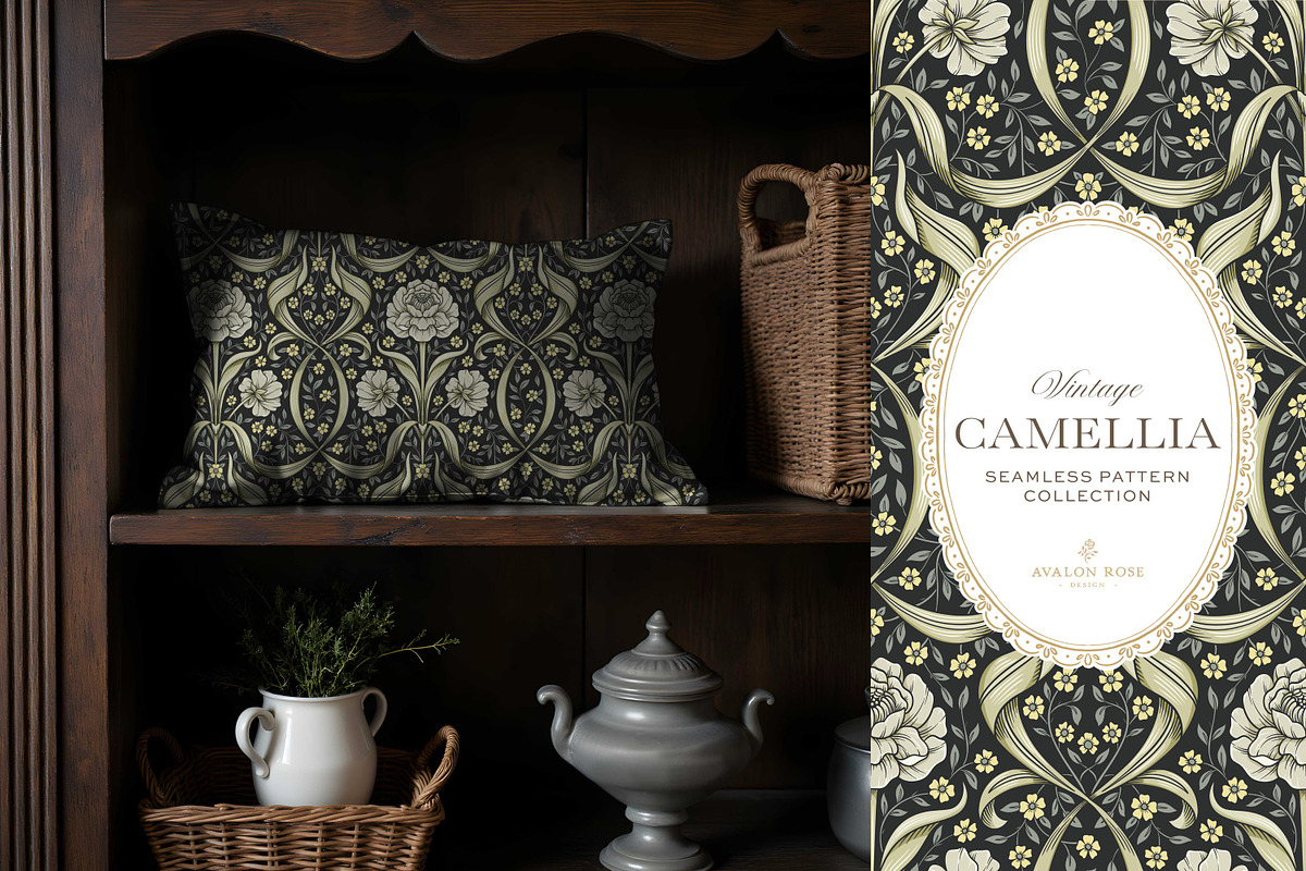 Arts & Crafts Floral Patterns Black, a Pattern Graphic by Eclectic Anthology (Photo 9 of 10)