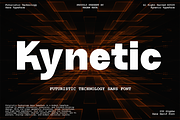 Kynetic - Futuristic Tech Sans Font, a Sans Serif Font by RagamKata (Thumbnail 1 of 10)