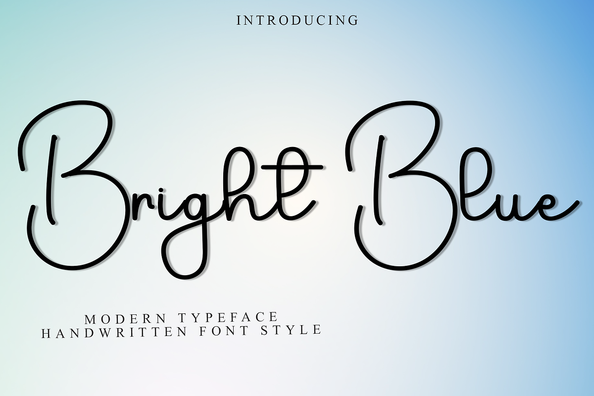 Bright Blue, a Handwritten Font by FreshTypeINK (Photo 1 of 8)