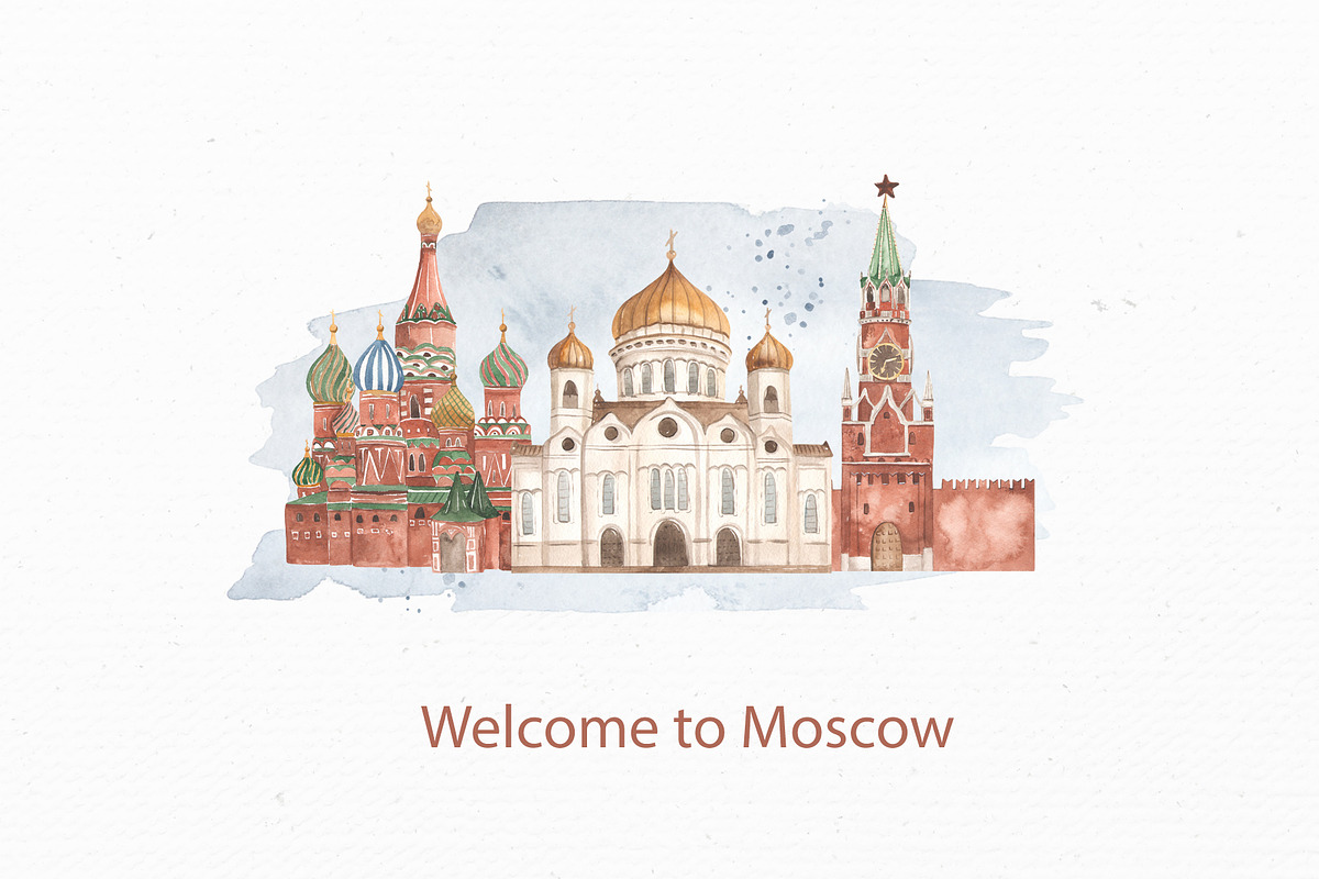 Russia watercolor collection, a Texture Illustration by Marina Ermakova (Photo 11 of 11)