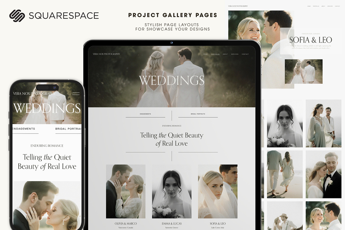 Squarespace Wedding Template, a Squarespace Template by Mockup Art Atelier (Photo 2 of 19)