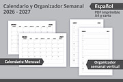 Calendario y Organizador 2026-2027., a Stationery Template by Padrinan (Thumbnail 2 of 4)