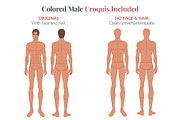 Male Fashion Figure Croquis, a Person Illustration by Shorena Fashion Draws (Thumbnail 5 of 7)