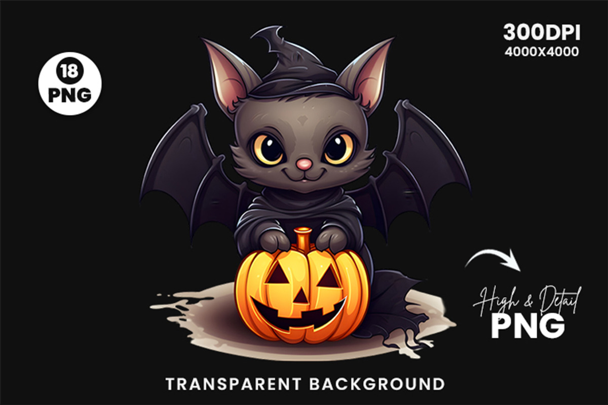 Halloween Bat Sublimation PNG Bundle, a Seasonal Illustration by Creative Arslan (Photo 7 of 9)