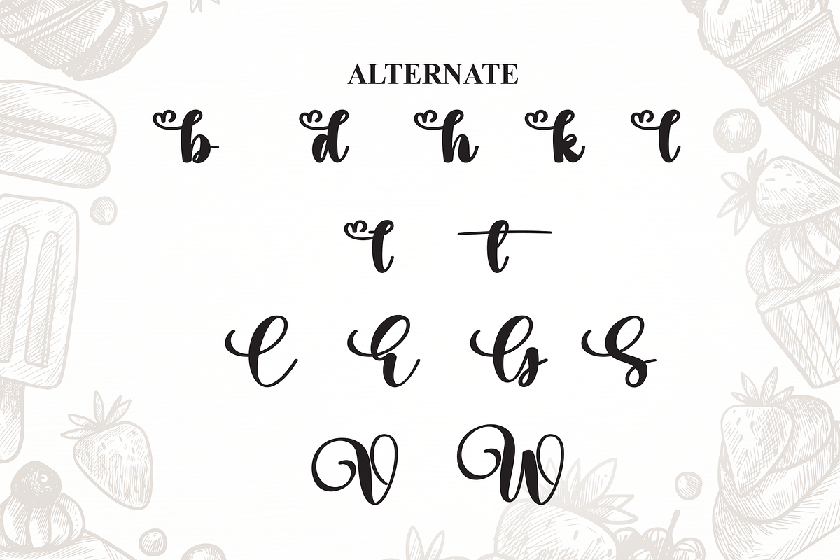 Vintage Cake | Script Font, a Handwritten Font by Scratchones (Photo 8 of 9)