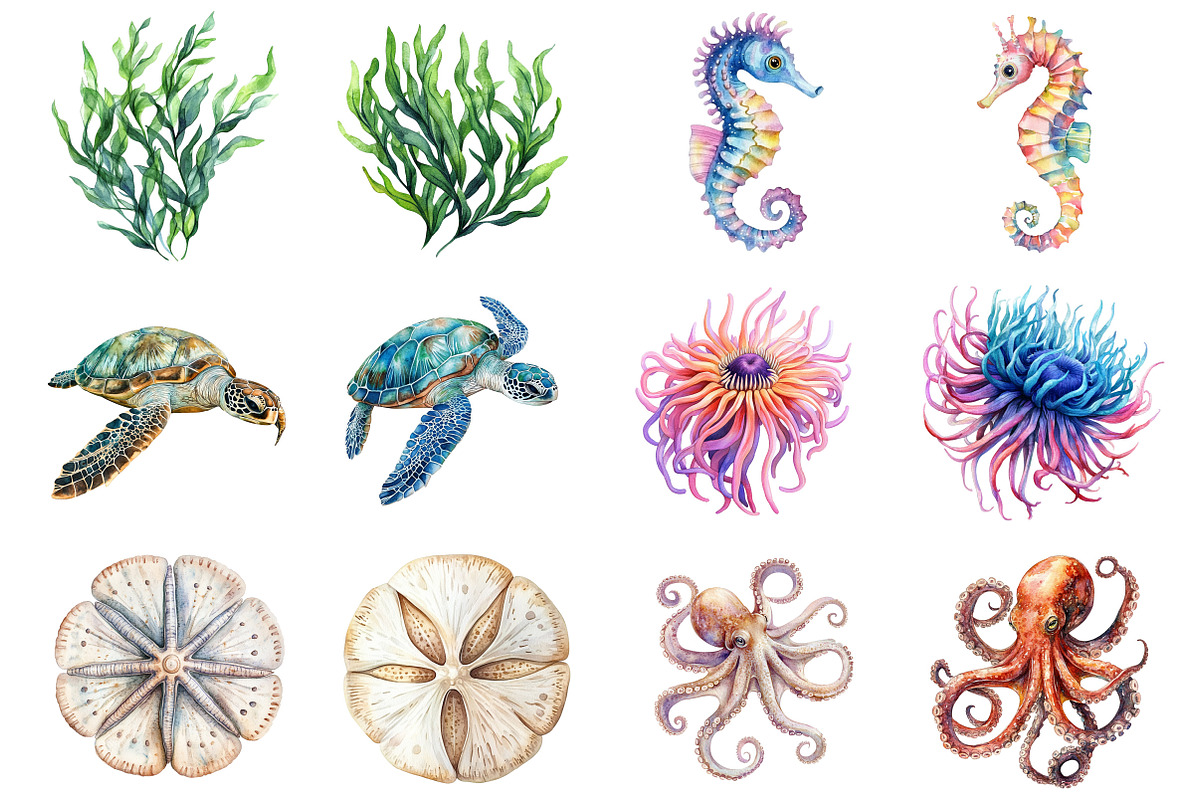 Ocean Clipart, Underwater Clipart, an Illustration by Design Market (Photo 3 of 4)