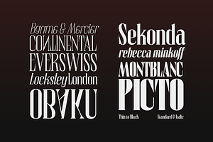 JHC Audemars - Reverse Serif Font