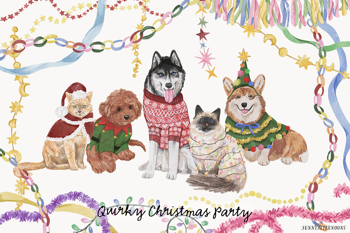 Quirky Christmas Party Whimsy, an Illustration by SunnyAfternoons (Photo 3 of 12)