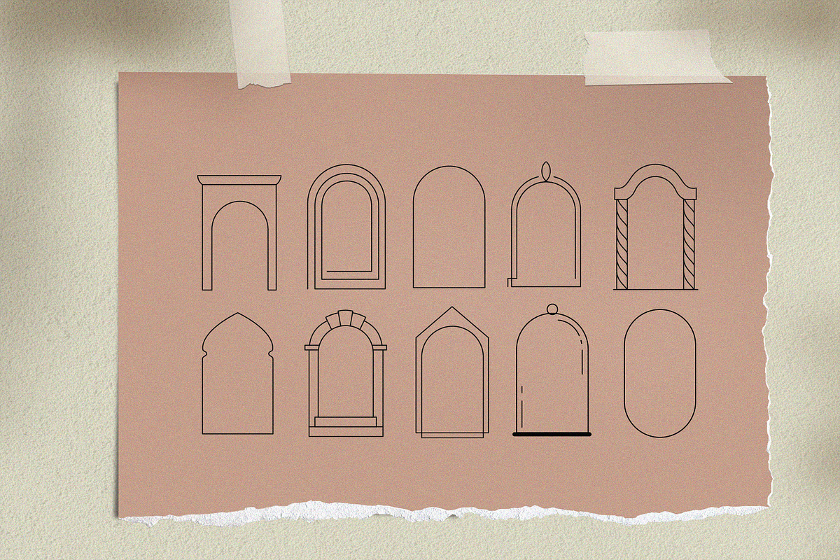 Arch line logo. Female art emblems., an Illustration by bioraven (Photo 9 of 11)