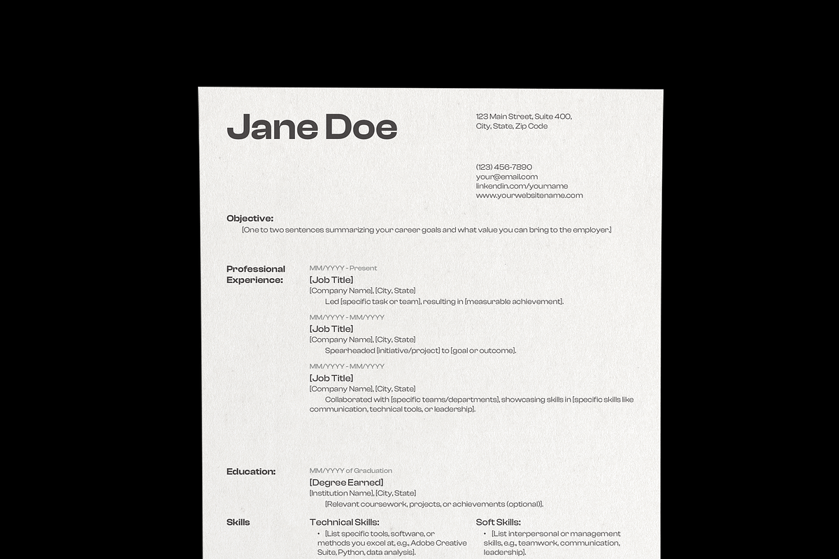 CV/Resume & Cover Letter Template_01, a Resume Template by Akreatipe (Photo 3 of 4)