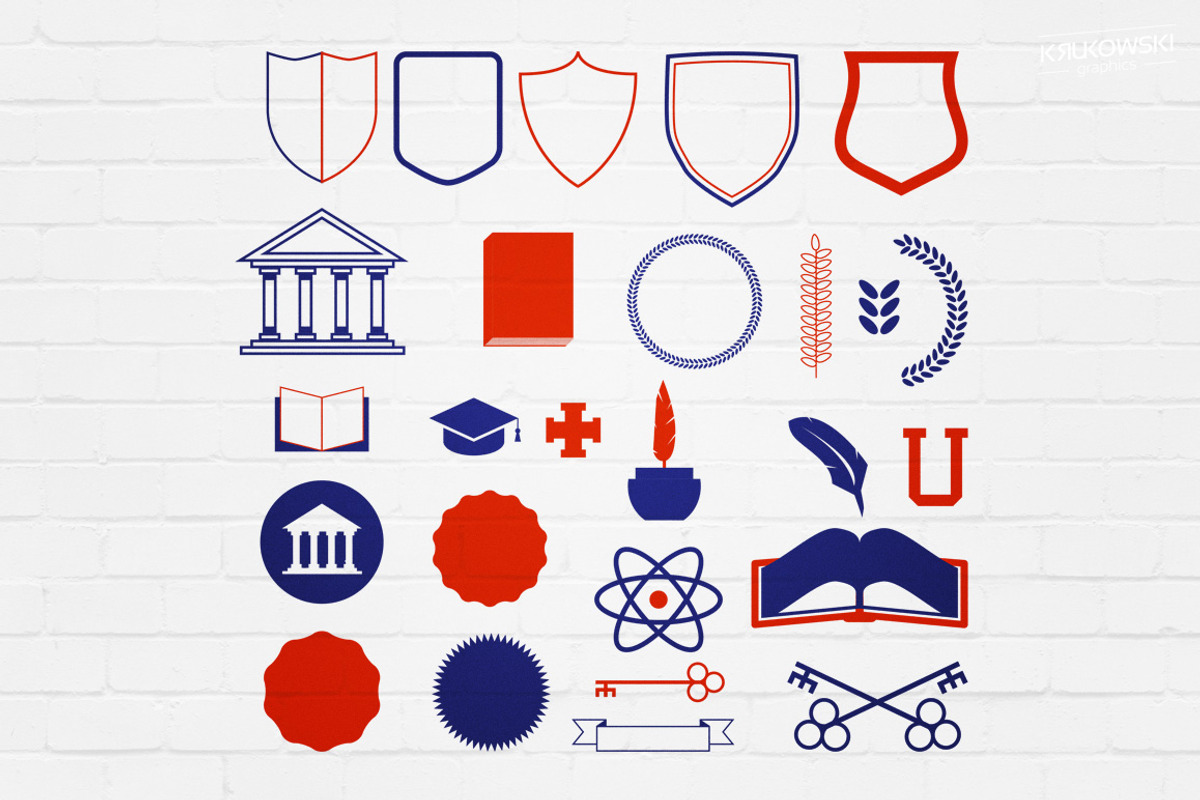Academic College School Badges Logos, a Branding & Logo Template by Krukowski Graphics (Photo 5 of 5)