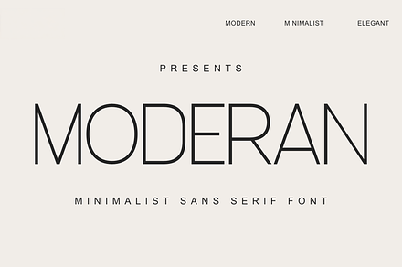 Moderan - Minimalist Sans Serif