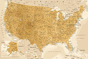 United States Vector Map, a Graphic by PorcuPen Works (Thumbnail 1 of 6)