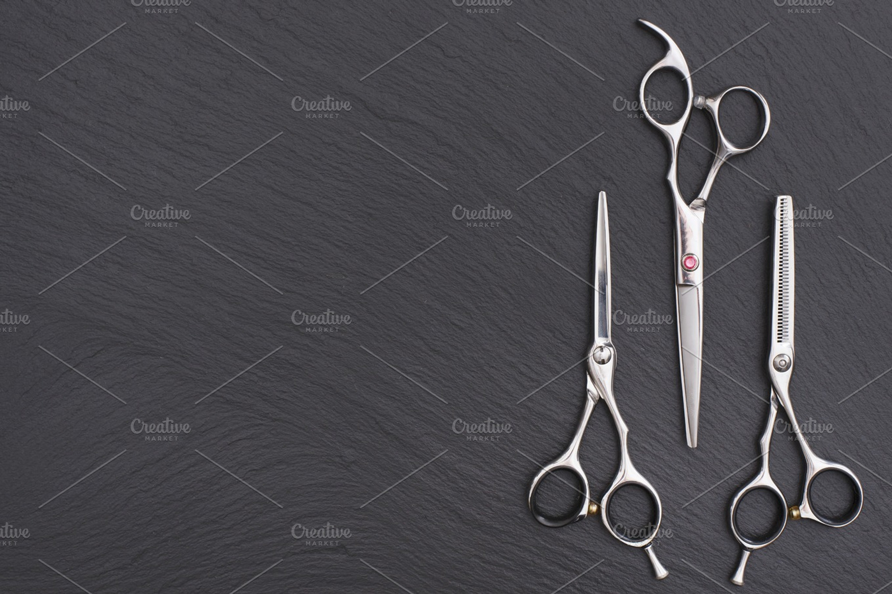 Hairdresser accessories razor for cutting hair set of scissors containing, a Beauty & Fashion Photo by Jyliana's shop
