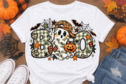 Camo Ghost Boo Halloween Pumpkin PNG, a Seasonal Illustration by Watercolor design (Thumbnail 3 of 3)
