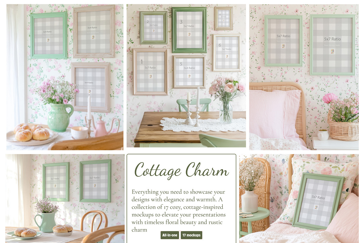 Cottage Charm Mockups, a Product Mockup by NikiArts (Photo 3 of 11)
