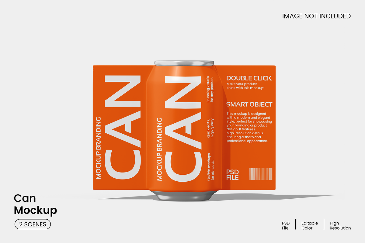 Metallic Can Mockup, a Cups & Container Mockup by Unerispace (Photo 1 of 4)