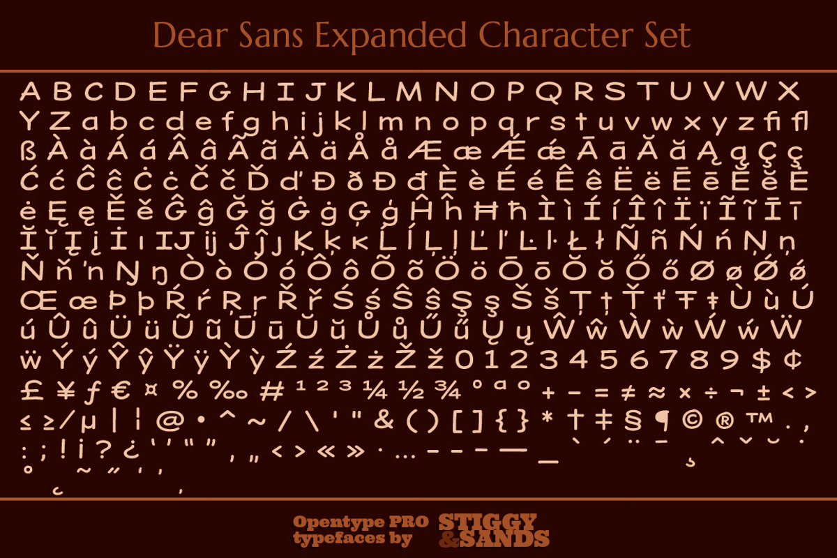 Dear Sans Expanded Family preview 4