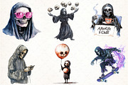 Grim Reaper Halloween Bundle, an Illustration by Pixels.Craft (Thumbnail 3 of 7)