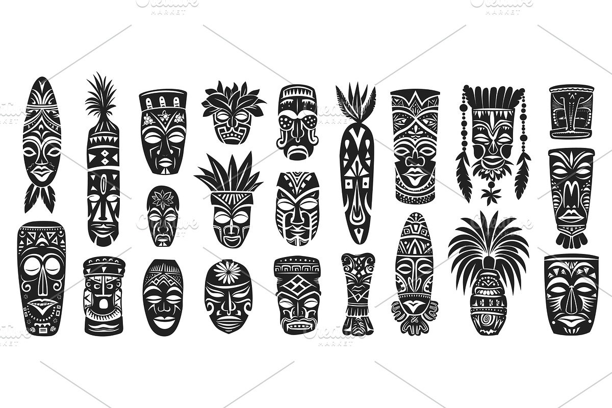 Tribal Symbols of Hawaiian and, an Object Illustration by LadadikArt