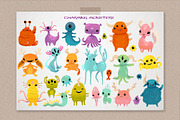 Charming Monsters Clipart & Patterns, an Illustration by LukaJreym (Thumbnail 3 of 11)