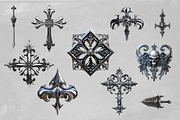 Gothic Chrome Shapes, an Object Graphic by BeNone Designs (Thumbnail 3 of 4)