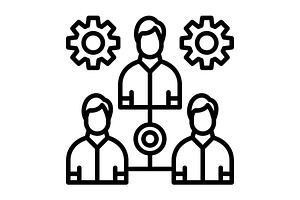 Team Line Icon, an Icon by Pexelpy