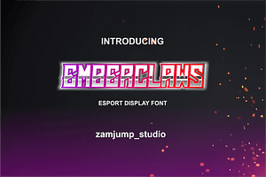EMBERCLAWS, a Font by zamjumps