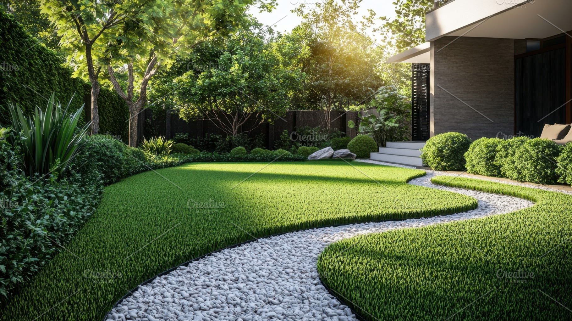 Serene garden path, a Photo by Beautiful things