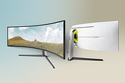 Ultrawide Curved Monitor Mockup 10K, a Product Mockup by Zabiegala MP (Thumbnail 4 of 9)