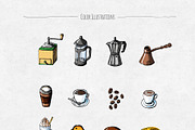 Coffee elements, a Food Illustration by graphicsoup (Thumbnail 4 of 5)