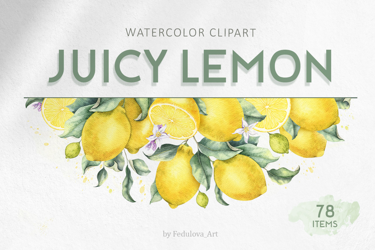 Lemon watercolor illustration, an Illustration by Fedulova Art (Photo 1 of 14)