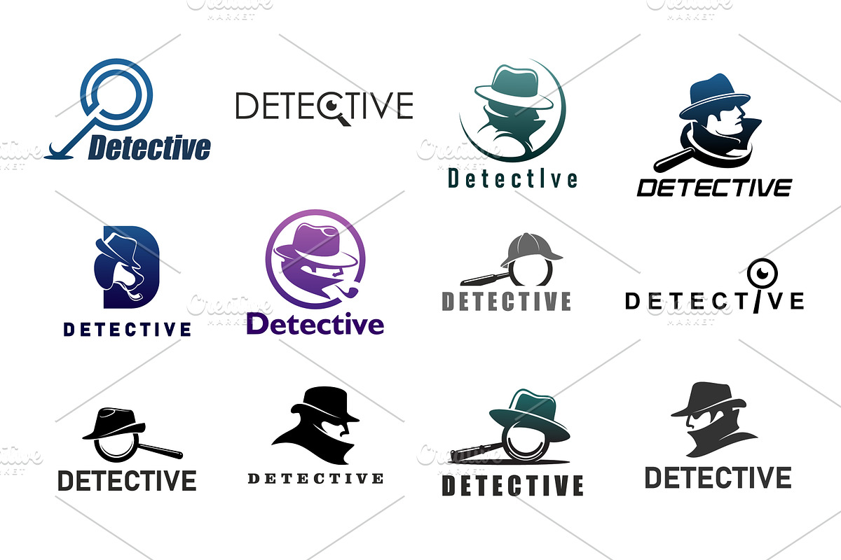 Private detective icons, a Technology Illustration by Vector Tradition