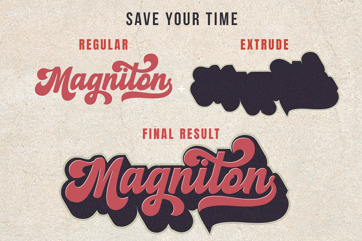 The Magniton - Retro Script, a Script Font by MJB Letters (Photo 2 of 10)