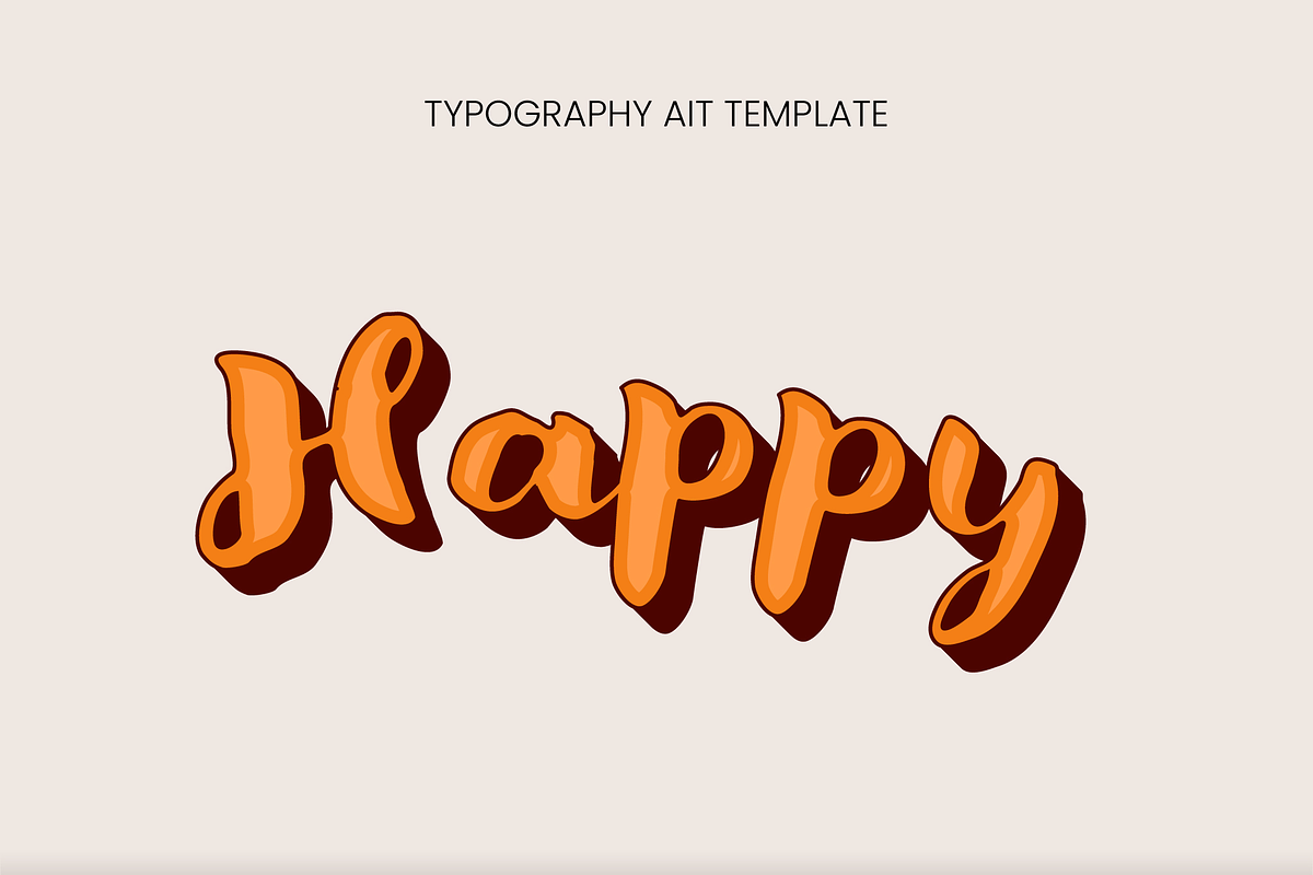 Retro Bold Script 3D Text Effect
