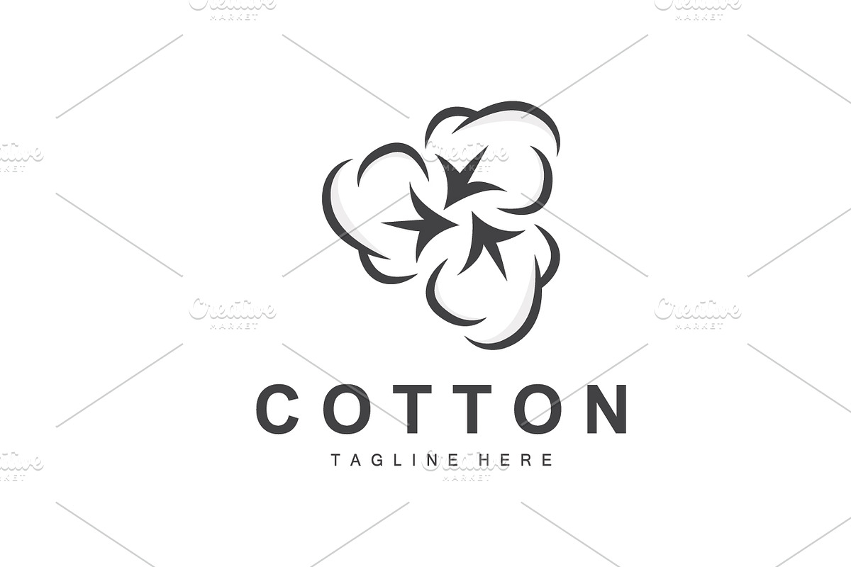 Cotton Logo Plant Design Vector, a Branding & Logo Template by Maylianaw28