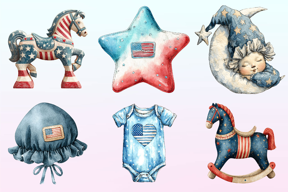 4th of July Blue Baby Nursery, a Graphic by CitraGraphics (Photo 2 of 4)