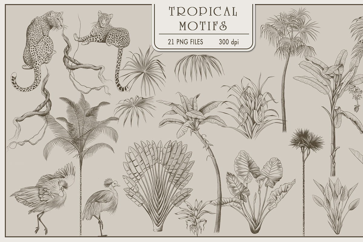 Tropical mural, a Wallpaper Graphic by Natalia0307 (Photo 4 of 15)